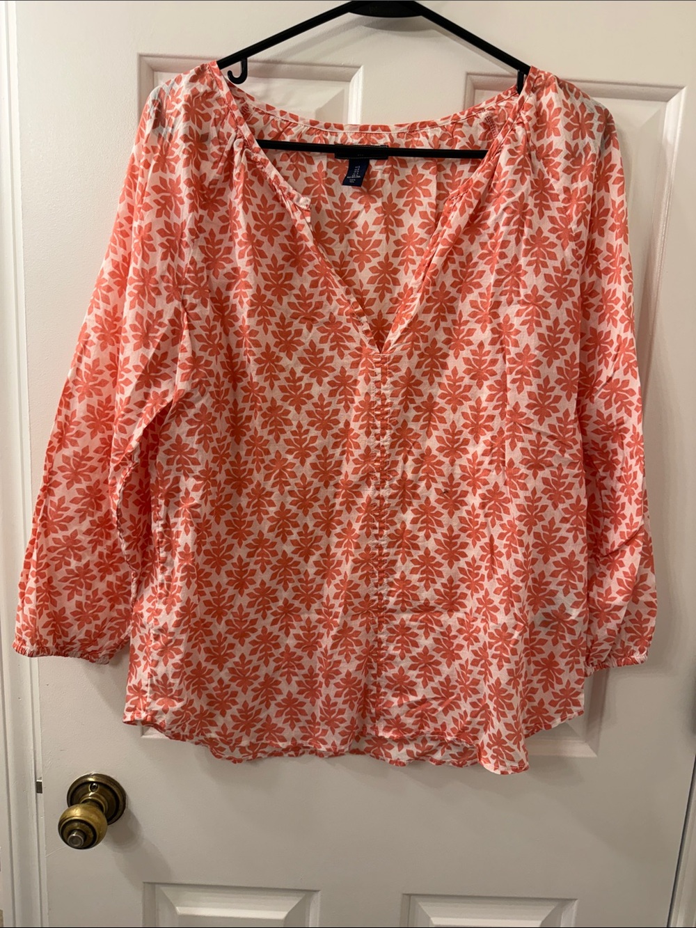 GAP Coral Floral V-Neck Tunic